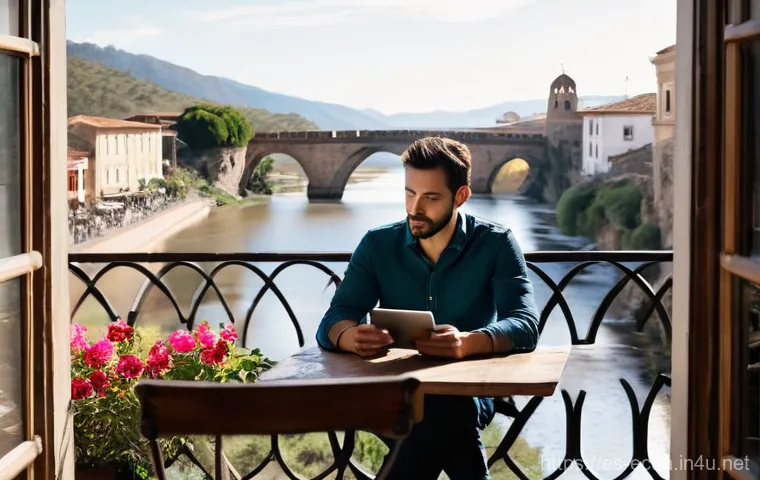 에콰도르 디지털 노마드 생활 - **"Productivity in Quito's Andean Embrace"**
    A vibrant, sunlit scene featuring a young female di...