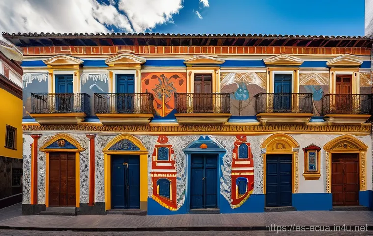 에콰도르 스트리트 아트 명소 - **"Quito's Historic Center Meets Andean Muralism"**
"A vibrant street scene in Quito's historic ...