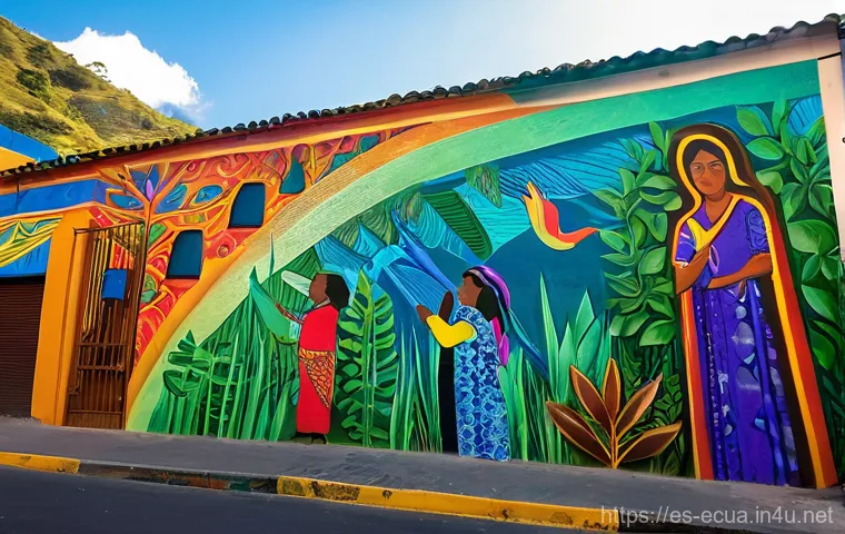 에콰도르 스트리트 아트 명소 - **"Guayaquil's Modern Coastal Art on Malecón 2000"**
    "A dynamic, wide-angle shot of the Malecón ...
