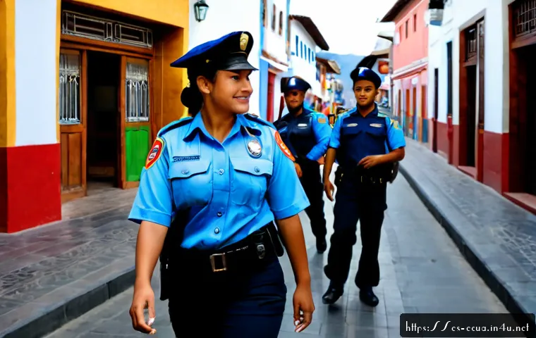에콰도르에서 범죄 유형 및 예방책 - Photorealistic street-safety scene in a residential neighborhood of Quito, Ecuador, an adult woman c...